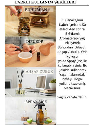 Orman Havası Uçucu Yağ Aromaterapi Seti | %100 Saf Bergamot, Sedir, Servi Yağları - Forest Air Essential Oil Aromatherapy Set