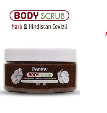 Body Scrub Nar Çekirdeği Ve Hindistan Cevizli 250 ML | Peeling, Arındırıcı