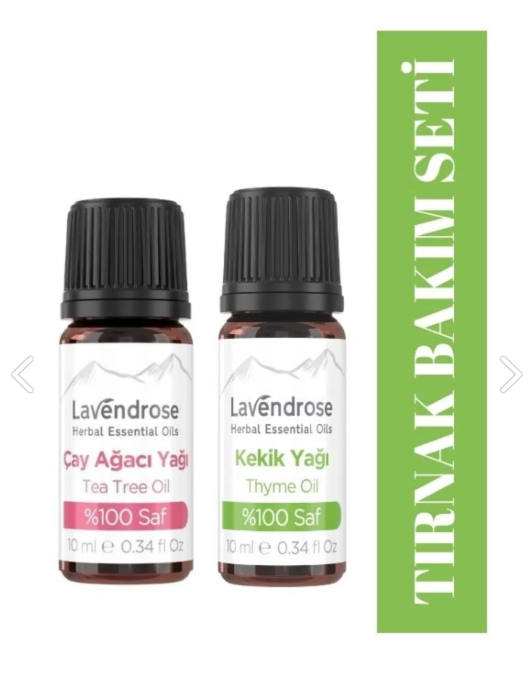 Tırnak Bakım Yağı Seti | Çay Ağacı Yağı 10 ML - Kekik Yağı 10 ML