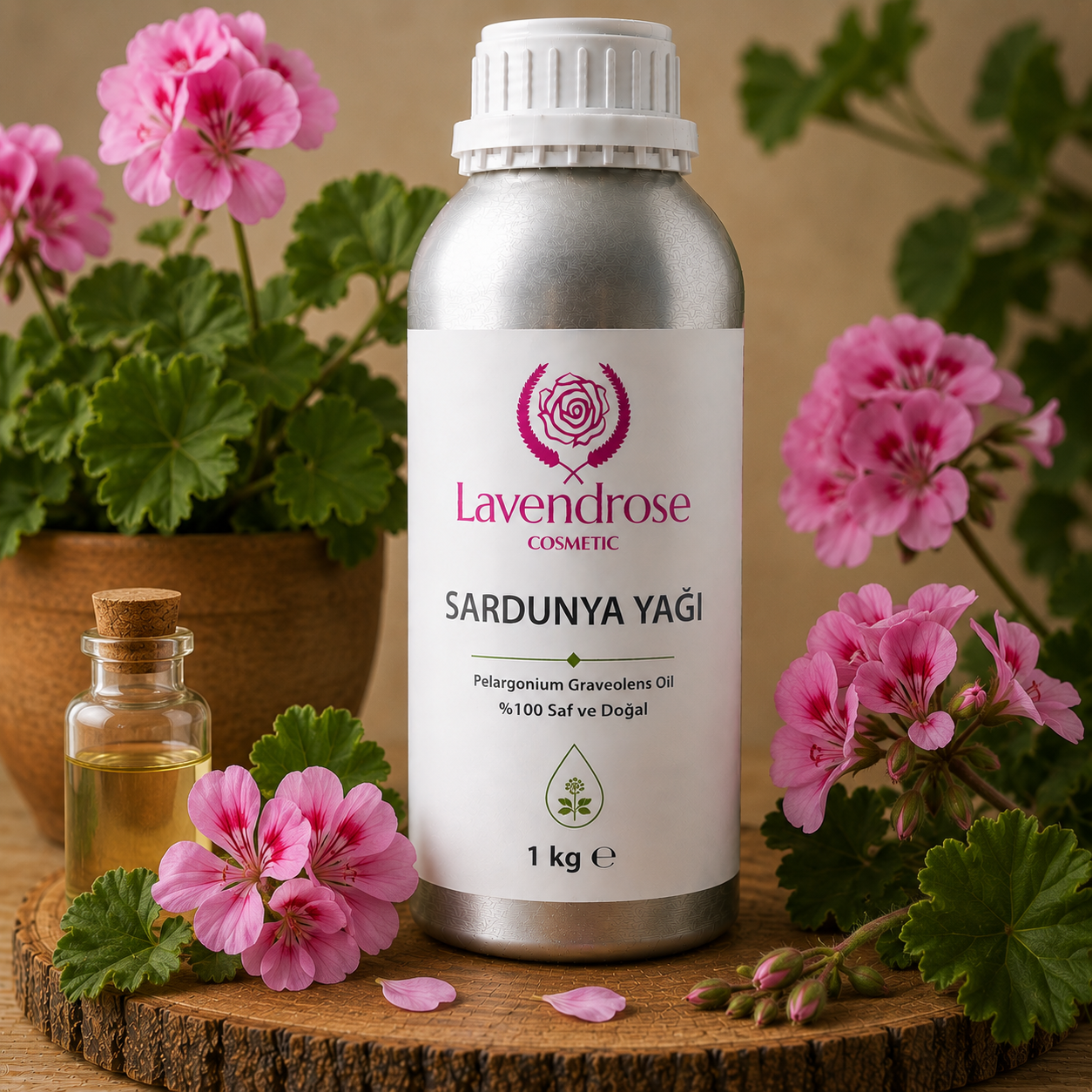 Sardunya (Itır) Yağı | Geranium Oil Pelargonium Graveolens Flower Oil - Distile Uçucu Toptan Yağ