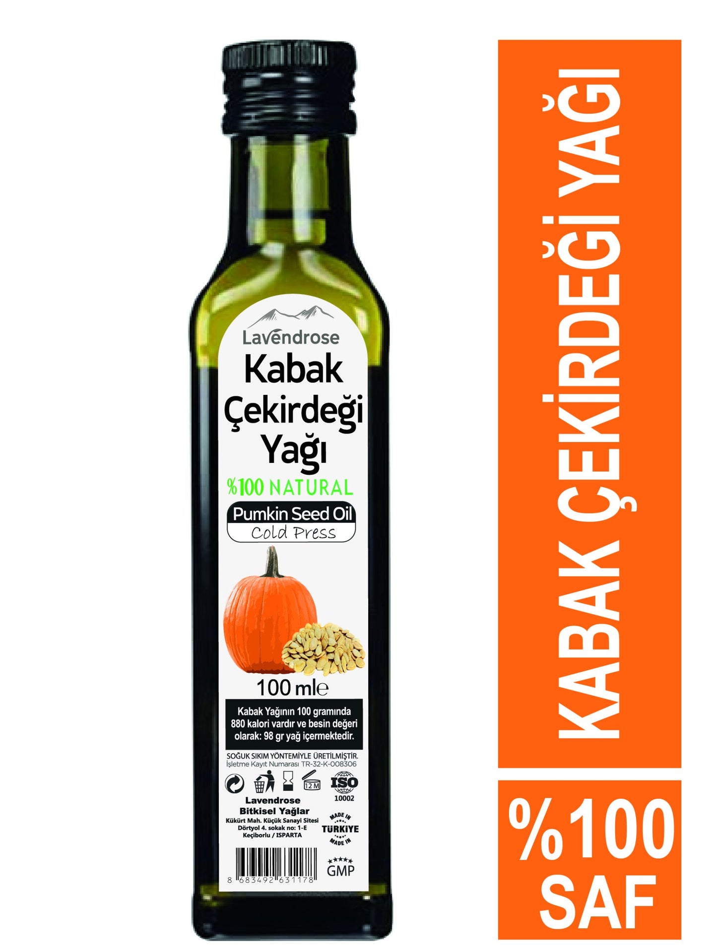 Kabak Çekirdeği Yağı 100 ML %100 Saf | Pumpkin Seed Oil - Soğuk Sıkım