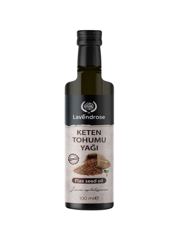 Keten Tohumu Yağı 100 ML | Soğuk Sıkım - Flax Seed Oil - Linum Usitatissimum - Cold Press