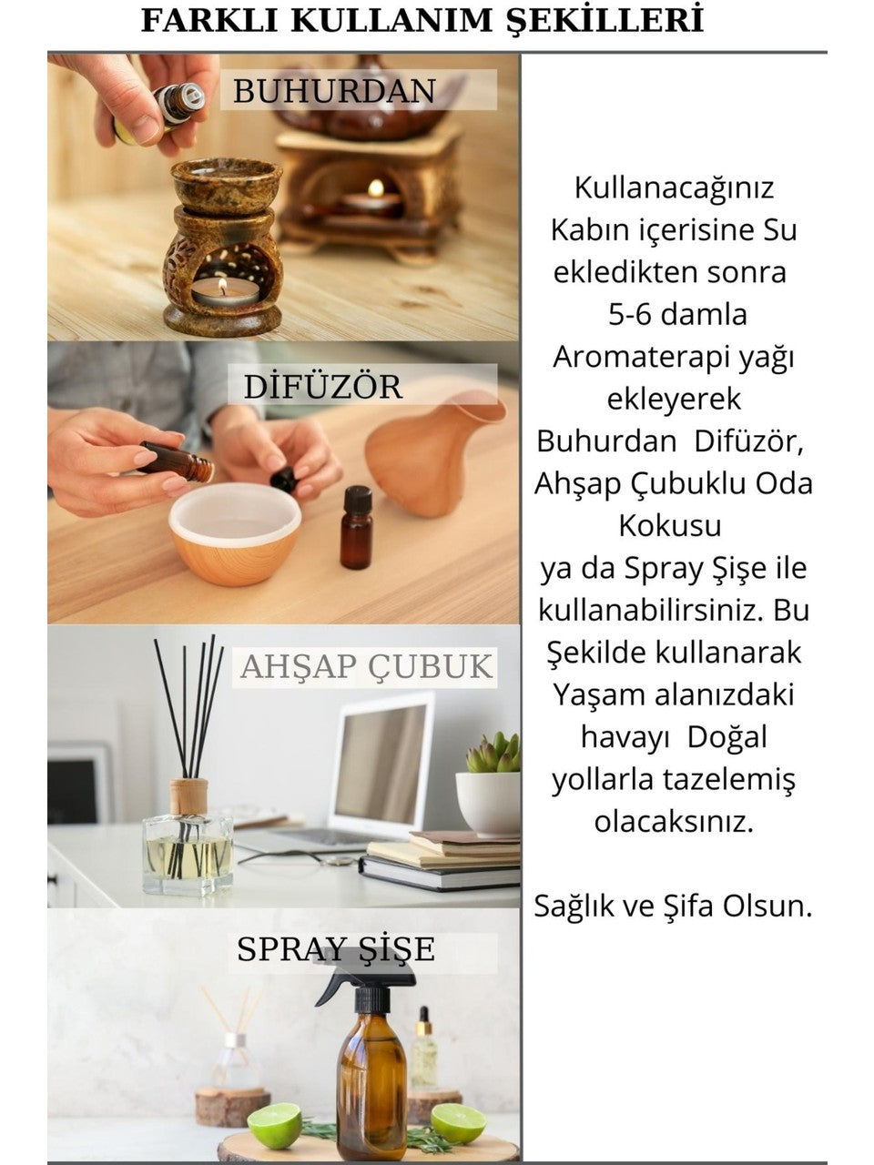 Orman Havası Uçucu Yağ Aromaterapi Seti | %100 Saf Bergamot, Sedir, Servi Yağları - Forest Air Essential Oil Aromatherapy Set