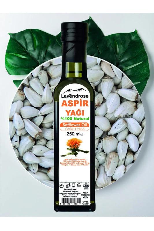 Aspir Yağı %100 Saf ve Doğal Soğuk Sıkım 250 ML | Safflower Oil - Cold Press