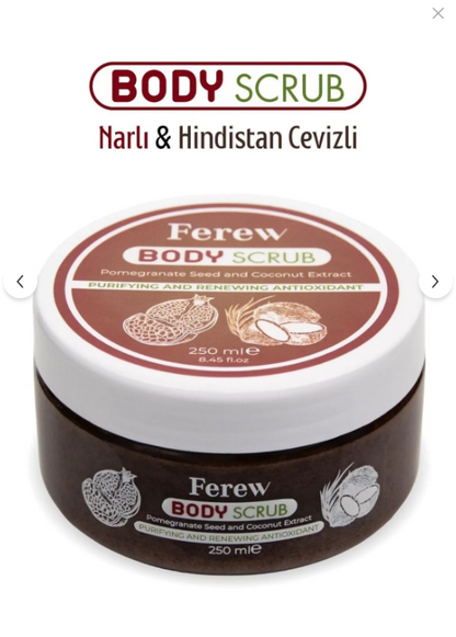 Body Scrub Nar Çekirdeği Ve Hindistan Cevizli 250 ML | Peeling, Arındırıcı