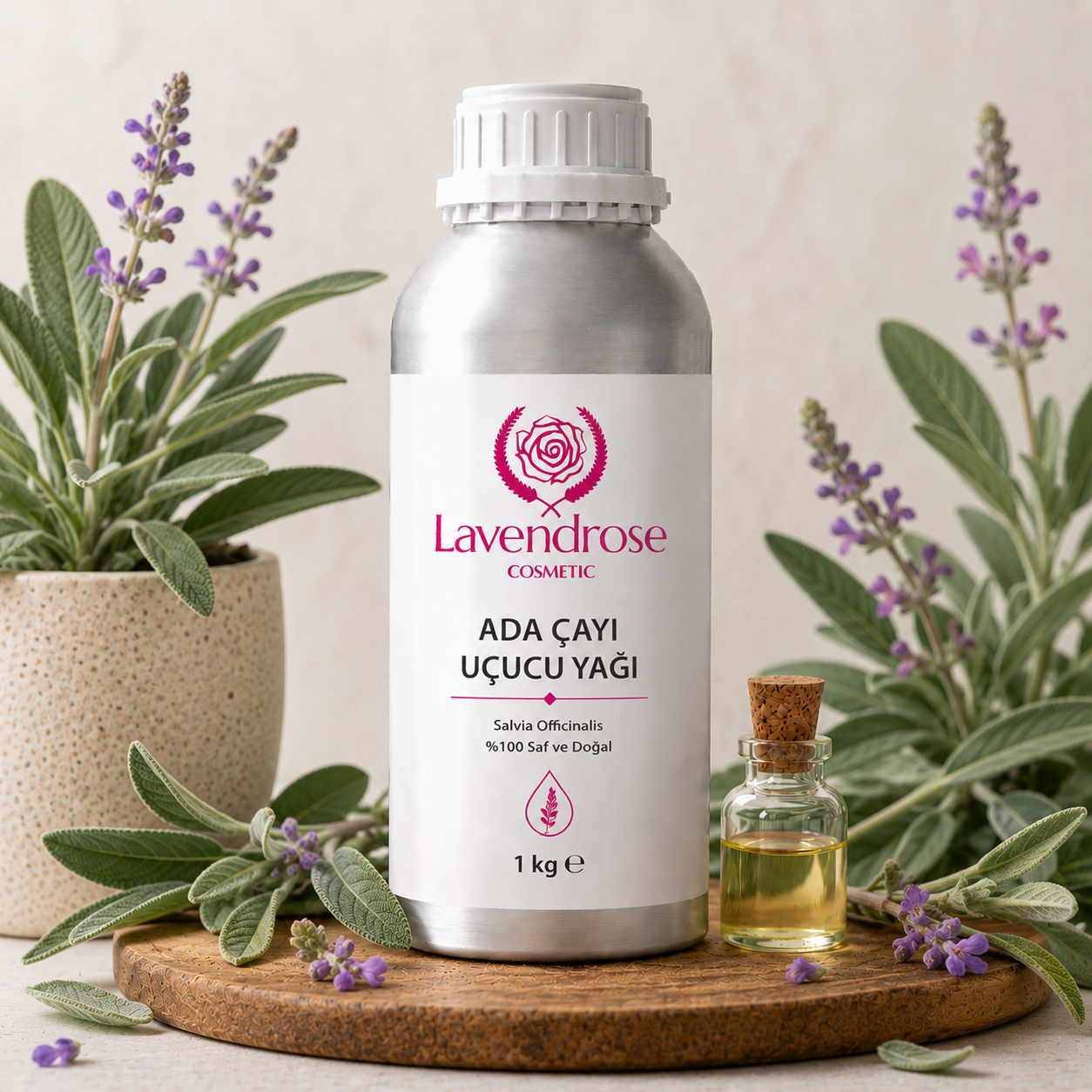Adaçayı Yağı | Acı Elma Yağı - Sage Oil – Salvia Officinalis - Distile Uçucu Toptan Yağ