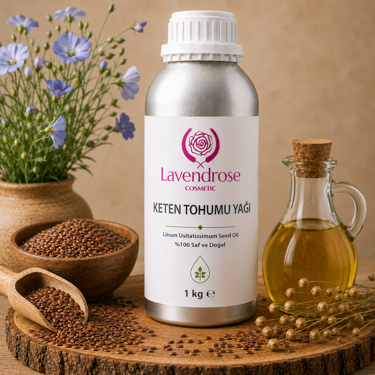 Keten Tohumu Yağı | Flaxseed Oil - Linum Usitatissimum - Soğuk Sıkım Toptan Yağ