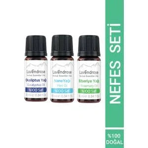Nefes Aromaterapi Seti | %100 Saf Okaliptus, Biberiye, Nane Yağları - Breath Aromatherapy Set