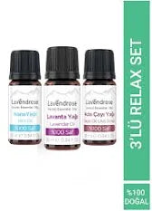 Relax Set 3’lü Uçucu Yağ Aromaterapi Set %100 Saf Ada Çayı Yağı, Nane Yağı, Lavanta Yağı | Sage, Peppermint, Lavender Oil